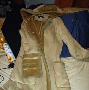 Brown soft warm long jacket